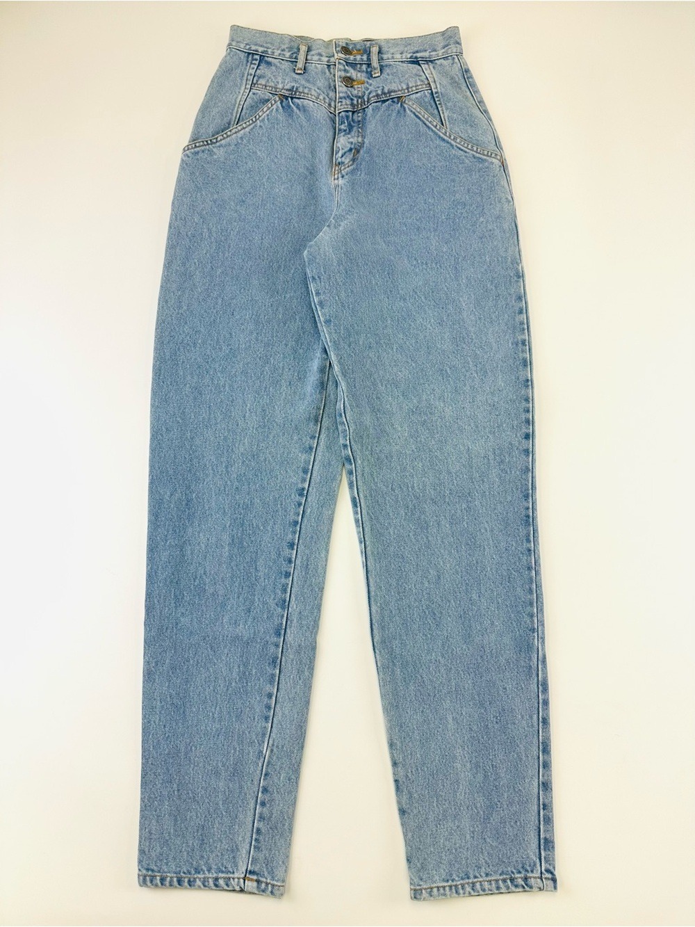 Y2K GAP High Waisted Mom Jeans XS Light Wash Retro Denim 100% Cotton Retro